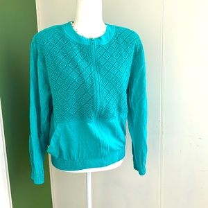 Vintage 80s 90s Teal Windbreaker Jacket